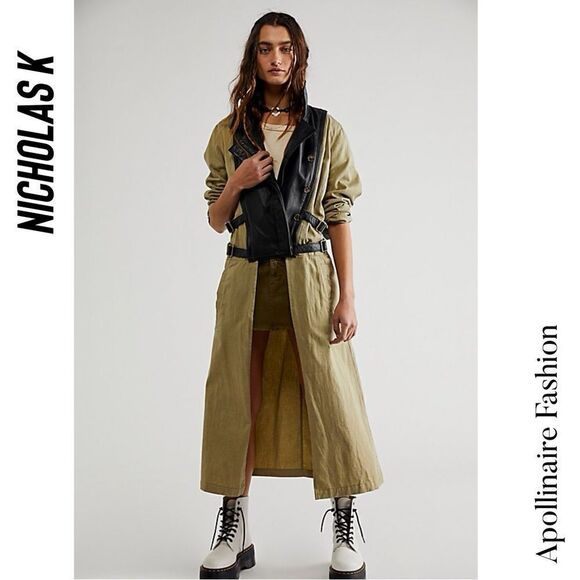 Nicholas K Tan and Black Trench Coat - Picture 6 of 8